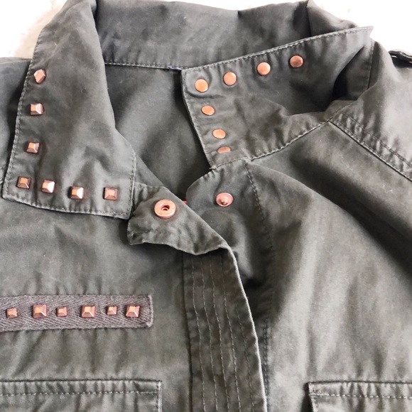 Unbranded Studded Boho Grunge Army Green Drawstring Vest - Picture 7 of 10